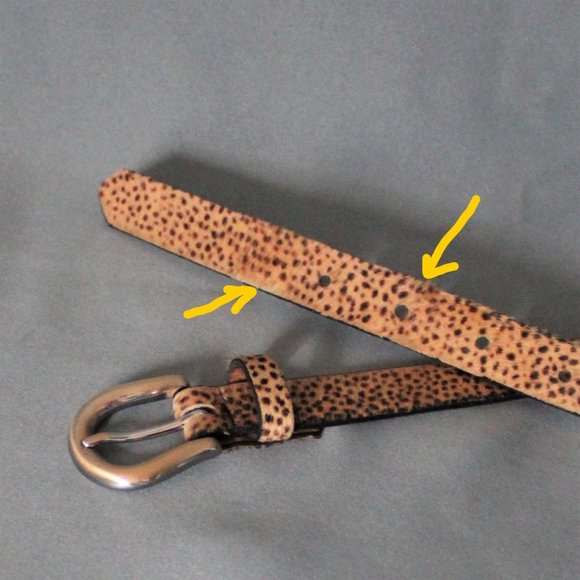 AL&C Cheetah Print Pony Hair Leather Belt - Picture 6 of 6